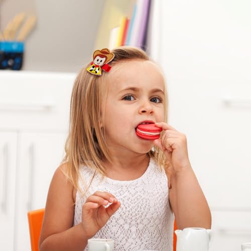 Neujiwo 4PCS Cartoon Hair Clips Set - Handmade Felt & Metal Accessories for Kids & Parties - 2 Pairs Variation