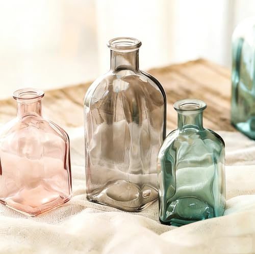 Coastal Style Glass Vase Set of 2 - Nordic Minimalist Decor