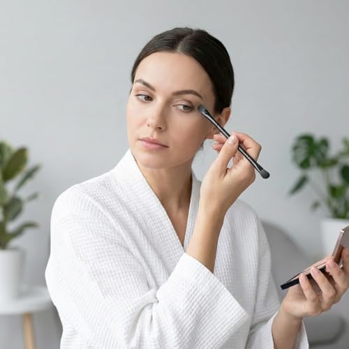Dual Ended Hairline Powder Brush Set - 2 Pcs Travel Makeup Brushes