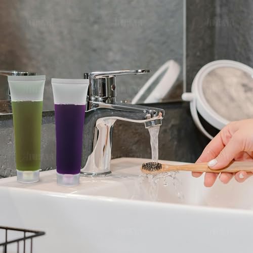 AUEAR 100ml Refillable Soft Squeeze Travel Tubes, 24 Pack