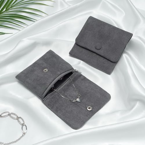 2-Pack Velvet Jewelry Pouches - Small Travel Bags for Jewelry