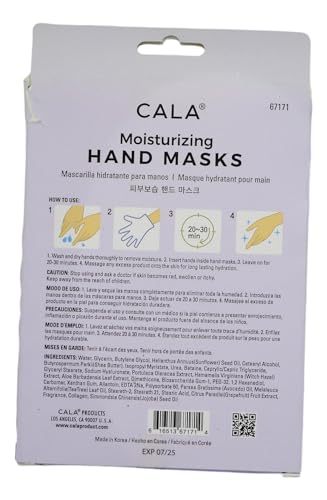 Cala Moisturizing Hand Masks Pack of 3 - Nourishing Hydrating Hand Treatment