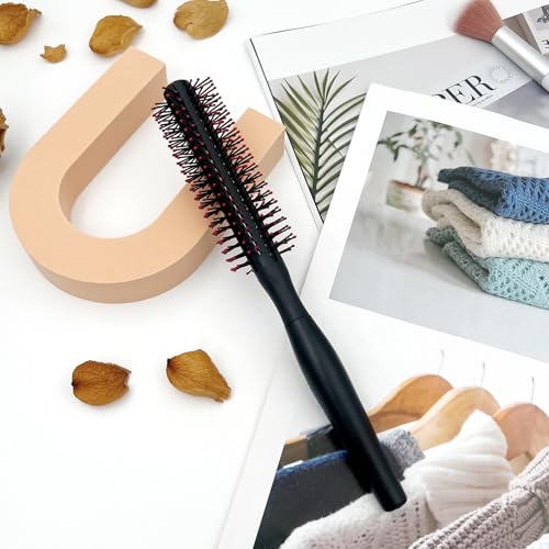 Attkryy Round Curling Comb Brush for Blow Drying & Detangling