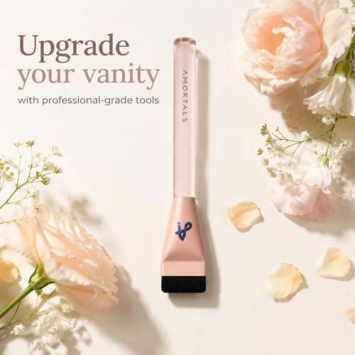 AMORTALS Ultra Thin Flat Top Foundation Brush for Flawless Application