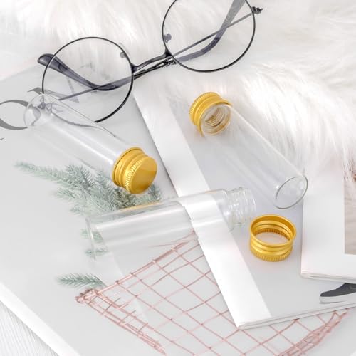 20ml Clear Glass Vials with Screw Caps - 35-Pack Small Sample Jars