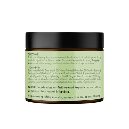 Mielle Organics Rosemary & Mint Hair Pomade for Women & Men - Conditioning Natural Hair Moisturizer to Quench the Scalp, Lock in Wave Patterns, Add Shine & Help Protect Against Dryness (5 oz)
