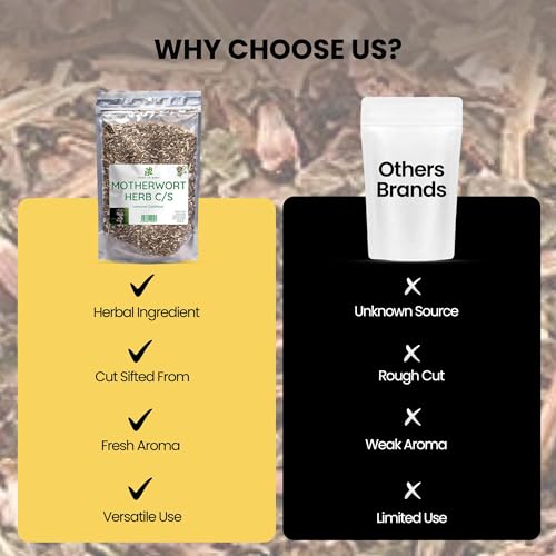 Motherwort Herb Cut & Sifted - 4 oz Wildcrafted Leonurus Cardiaca for Herbal Tea