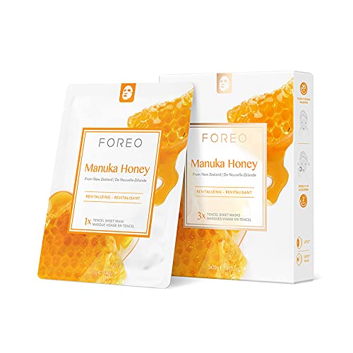 FOREO Manuka Honey Sheet Mask 3-Pack for UFO Device, Nourishing & Hydrating
