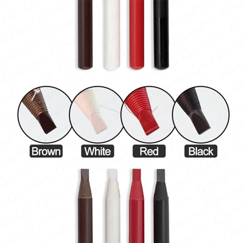 Guapa 6pcs Microblading Brow Mapping Pencil - Professional White Eyebrow Pen