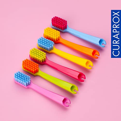 Curaprox CS 5460 Travel Toothbrush Replacement Heads, Orange, 2-Pack