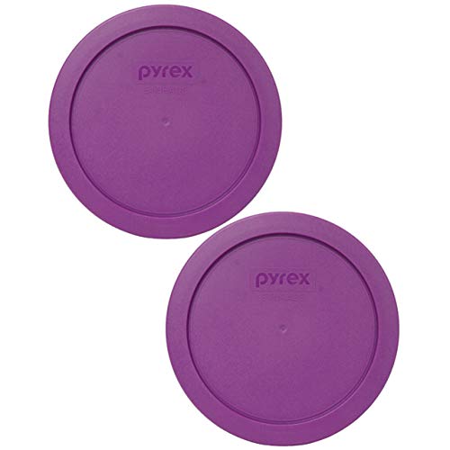 Pyrex 7201-PC 4-Cup Purple Food Storage Replacement Lids (2-Pack)