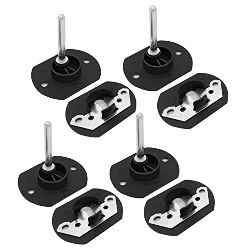4 Pack Black Sectional Couch Connectors - Durable Pin Style Brackets