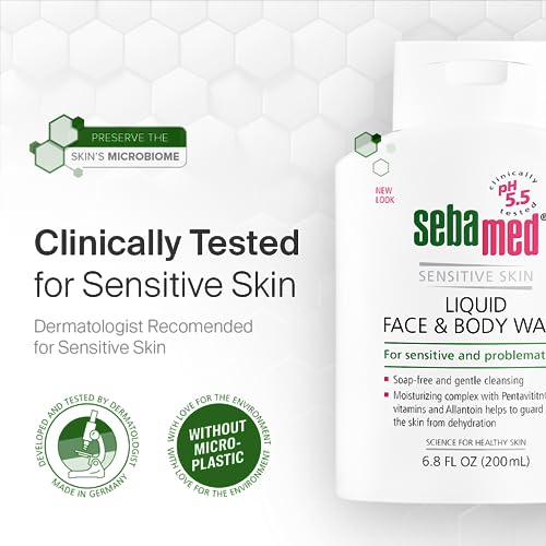 Sebamed Liquid Face and Body Wash, pH 5.5 Hydrating Cleanser, 6.8 Oz