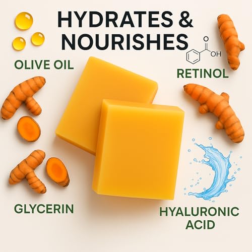 Turmeric Kojic Acid Soap Pack of 2 - Skin Brightening & Dark Spot Removal