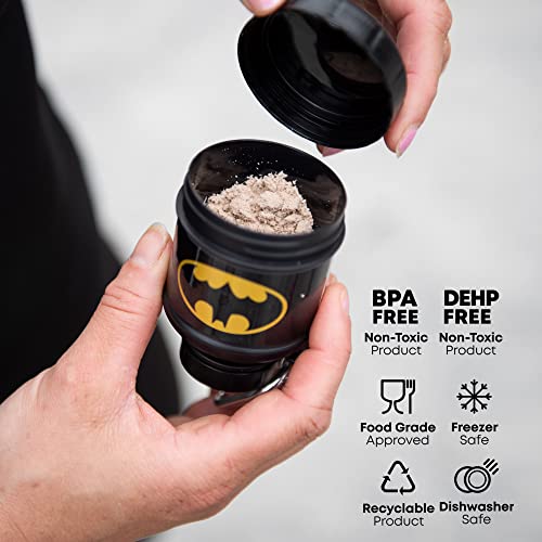 Smartshake Justice League Protein Shaker Bottle with Funnel - 110ml