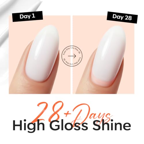 Modelones Milky White Builder Top Coat Gel Polish 15ML