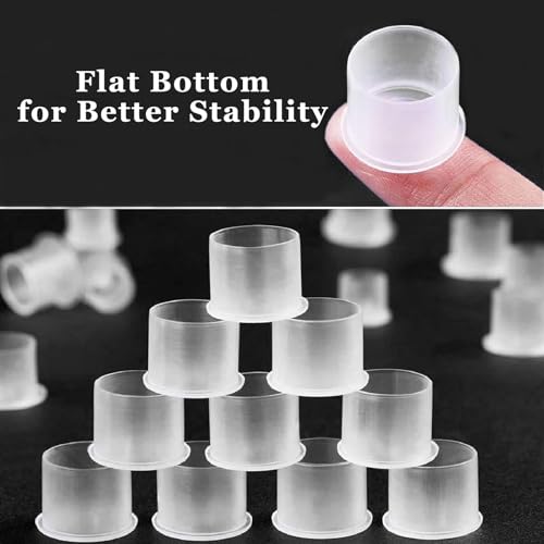 SOTICA 1000pcs Small 11mm Tattoo Ink Caps with Base - Disposable Ink Cups