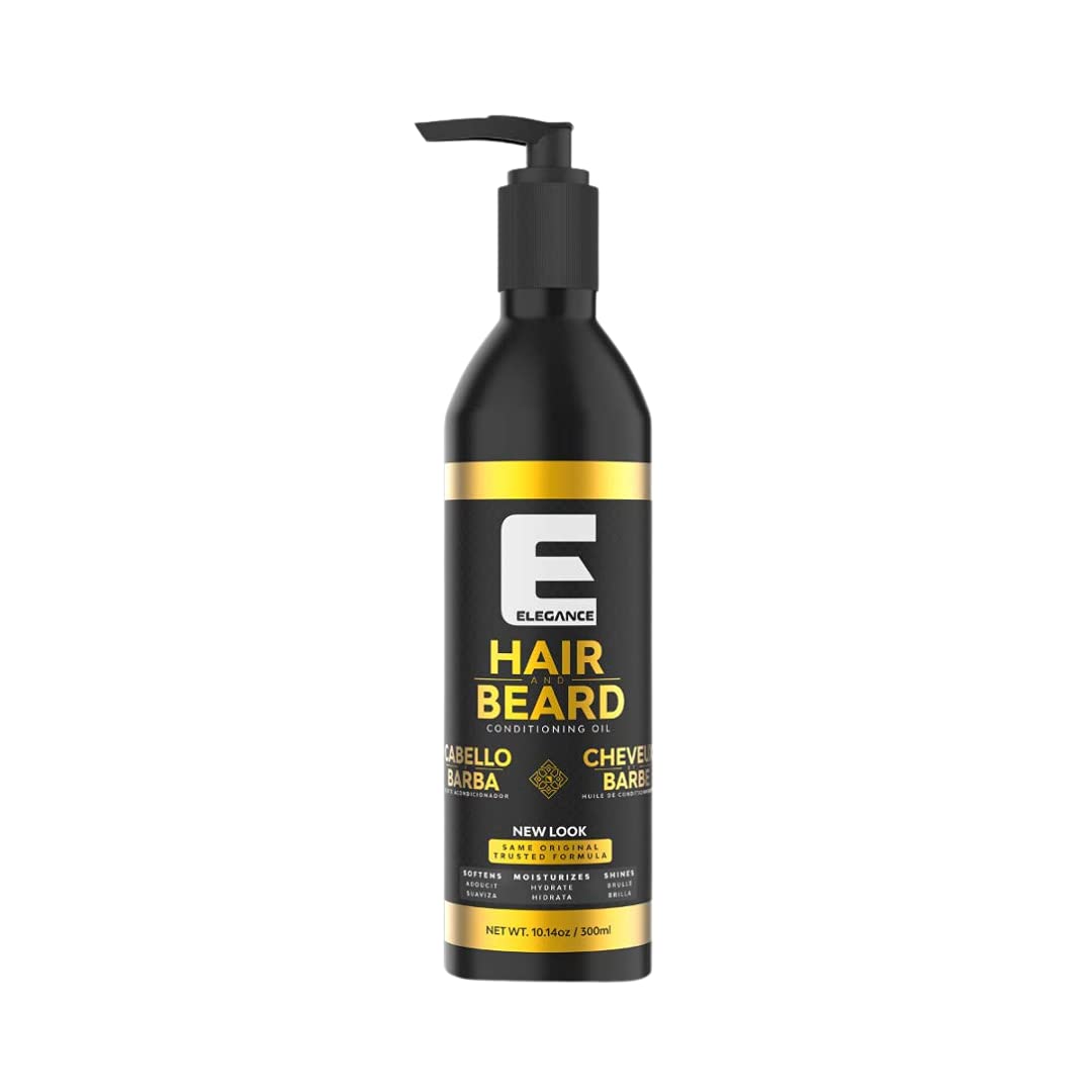 E Elegance Hair & Beard Conditioning Oil - Highly Moisturizing And Lightweight Beard Conditioner For Men, Great Smell, 3.38 Oz