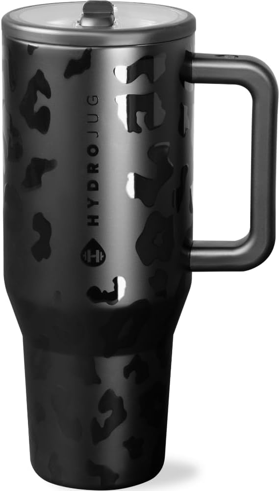 HydroJug 32 oz Insulated Water Bottle - Leak Resistant with Handle & Flip Straw | Pink Sand