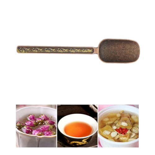 Kichvoe Vintage Copper Tea Scoop - 6.29-Inch Measuring Spoon for Loose Leaf Tea & Coffee