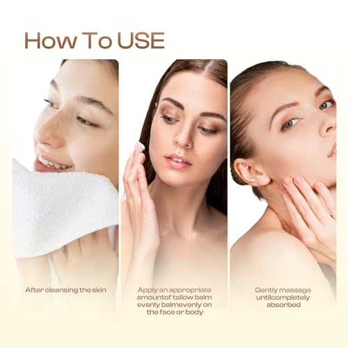 Organic Beef Tallow Skin Balm with Honey - Deep Moisturizer for All Skin Types
