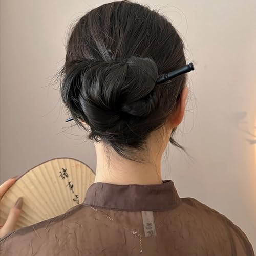 12 Pcs Vintage Bamboo Hair Sticks for Long Hair - Retro Chopsticks