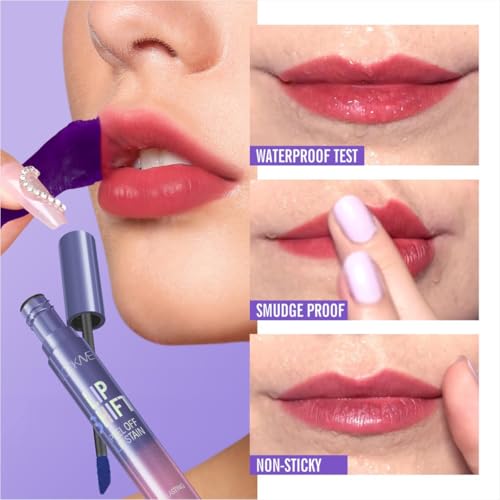 3Pcs Waterproof Peel Off Lip Liner Stain Set - Long-Lasting Matte Tint
