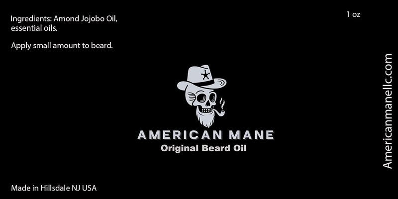 American Mane Original Beard Oil, All Natural Ingredients, 1 oz