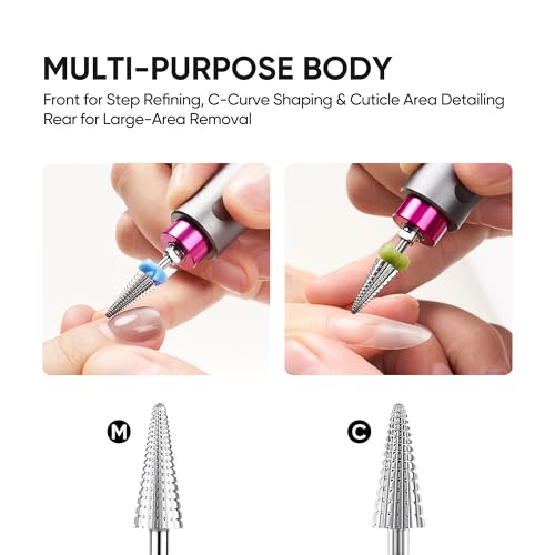 Halmai 3/32" Nail Drill Bits Set for Acrylic & Gel Removal