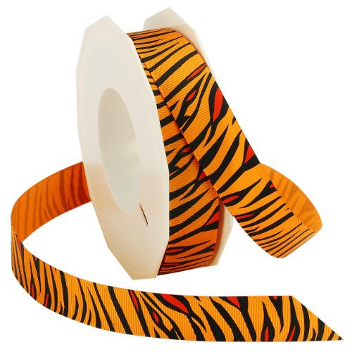 Morex Ribbon Tiger Grosgrain Ribbon - 7/8-Inch x 20-Yard, Orange