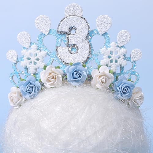Snowflake Ice Queen Crown Headband for Birthday Parties