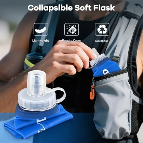 WEMEET 24oz Collapsible Soft Water Bottle, BPA-Free, 2-Pack
