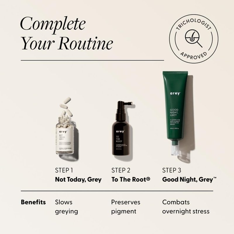 Arey Good Night Scalp Serum 100ml - Vegan Scalp Care Bundle for Density & Health | Includes Scalp Brush