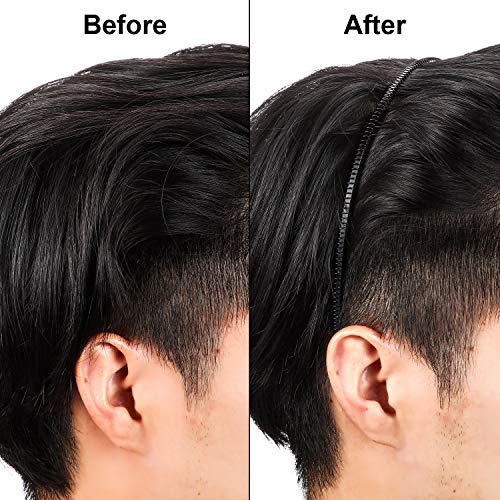 Unisex Metal Headbands 6-Pack - Non-Slip Spring Hair Bands for Men & Women