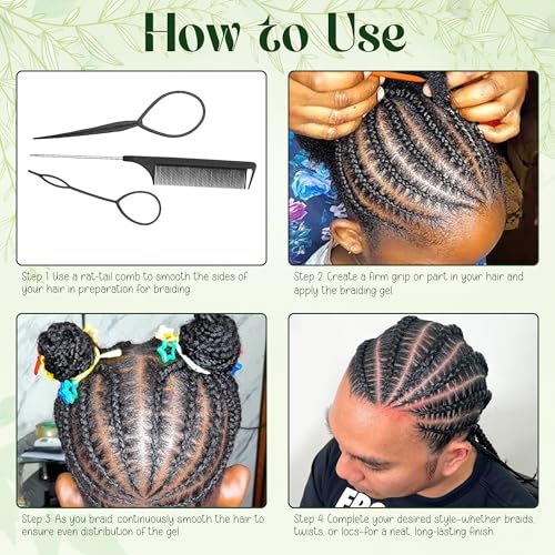 KAGA Neatbraid Professional Conditioning Shining Hair Gel - 16oz Strong Hold