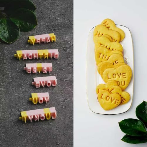 96-Piece Cookie Letter Stamps Set for Cake Decorating