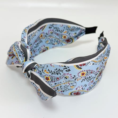 Jseng 4-Pack Boho Floral Rabbit Ear Headbands for Women