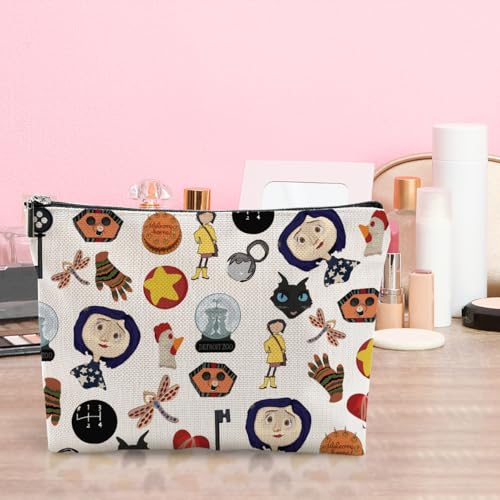 LONGXIN Mr. Bobinsky Cartoon Makeup Bag Large Capacity Zipper Pouch Gift