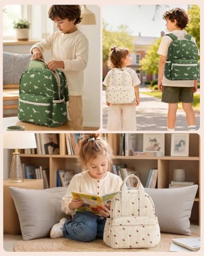 Water-Resistant Corduroy Toddler Backpack for Ages 2-4