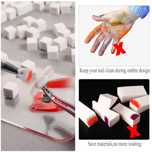 200 Pcs Mini Soft Nail Sponges for Ombre Nail Art Design