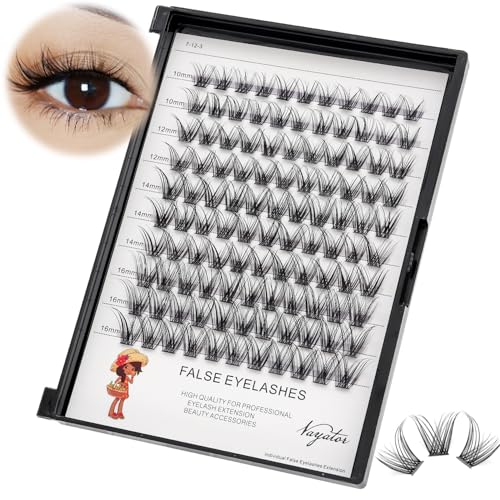 VAYATOR D#12mm Wide Cluster D Curl False Eyelashes 8-20mm Professional Grafting