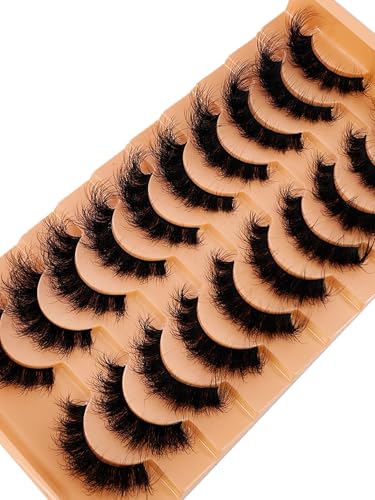HBZGTLAD 5D-J23 3D Mink Effect False Eyelashes Winged Natural Thick Handmade