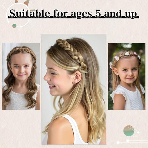 Yisopeid Light Ash Blonde Braided Headband for Women - Handmade Hair Accessory