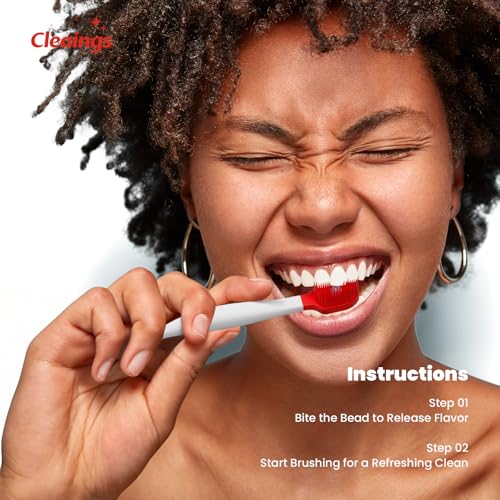 Cleaings Mint Flavor Disposable Travel Toothbrush Set 20 Pcs with Toothpaste & Picks