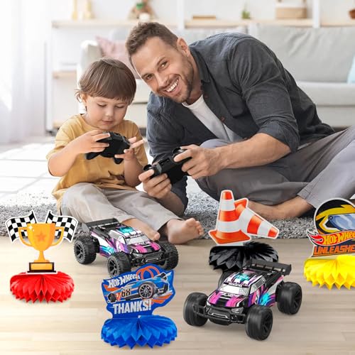 9-Piece Race Car Birthday Party Honeycomb Centerpieces Set