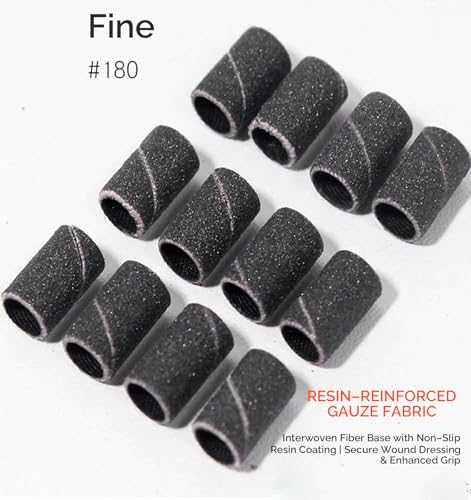 Lumcrissy Nail Drill Sanding Bands Set - 300Pcs with 5Pcs Grits