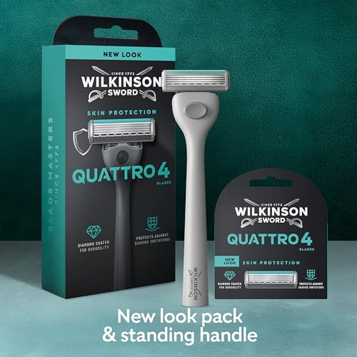 Wilkinson Sword Quattro Titanium Sensitive Razor Blades - 4 Count