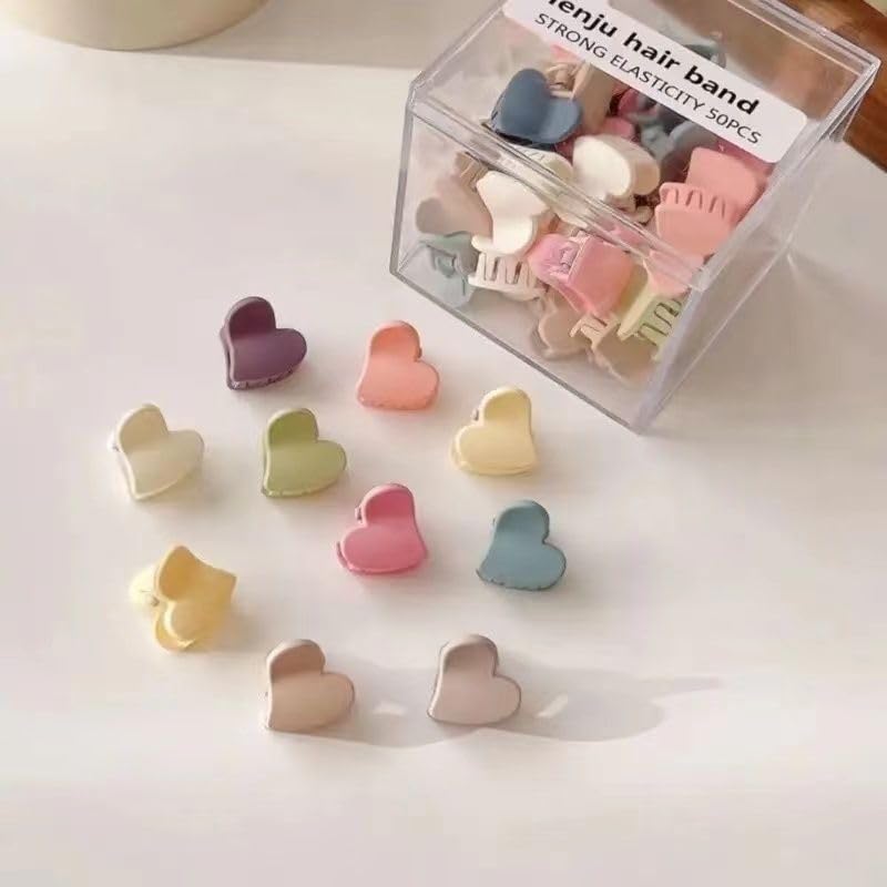 Mini Hair Clips for Girls - 100 Pcs Cute Pastel Flower & Animal Designs | Durable Plastic Accessories for Kids