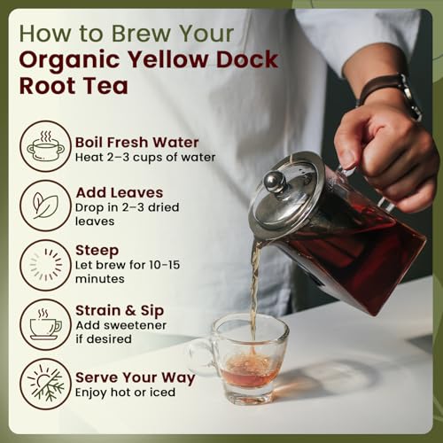 Organic Yellow Dock Root Cut & Sifted - Non-GMO, Vegan, 2oz