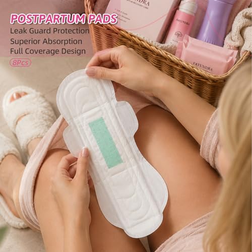 Postpartum Recovery Kit for Mom After Birth, Recovery Essentials with Peri Bottle, Cooling Spray, 4 Disposable Underwear, 30 Pad Liners & Hot Cold Packs